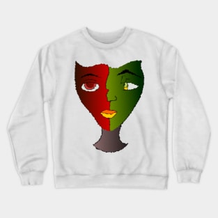 The deep face of self-observation is a face from another world Crewneck Sweatshirt